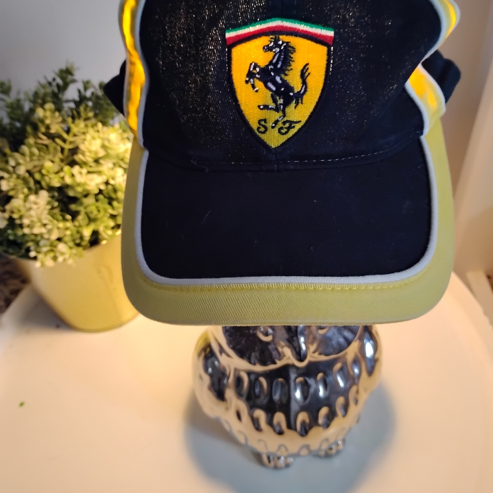 Ferrari Black and Yellow Cap